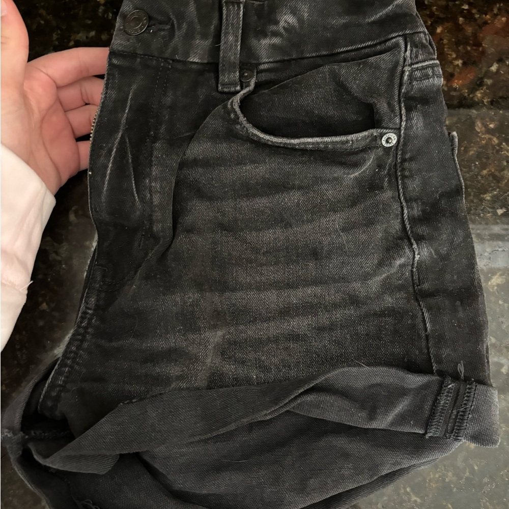 Black Denim Shorts
